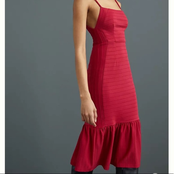 Anthropologie x Hutch Square Neck Slim Midi Dress - Picture 3 of 5